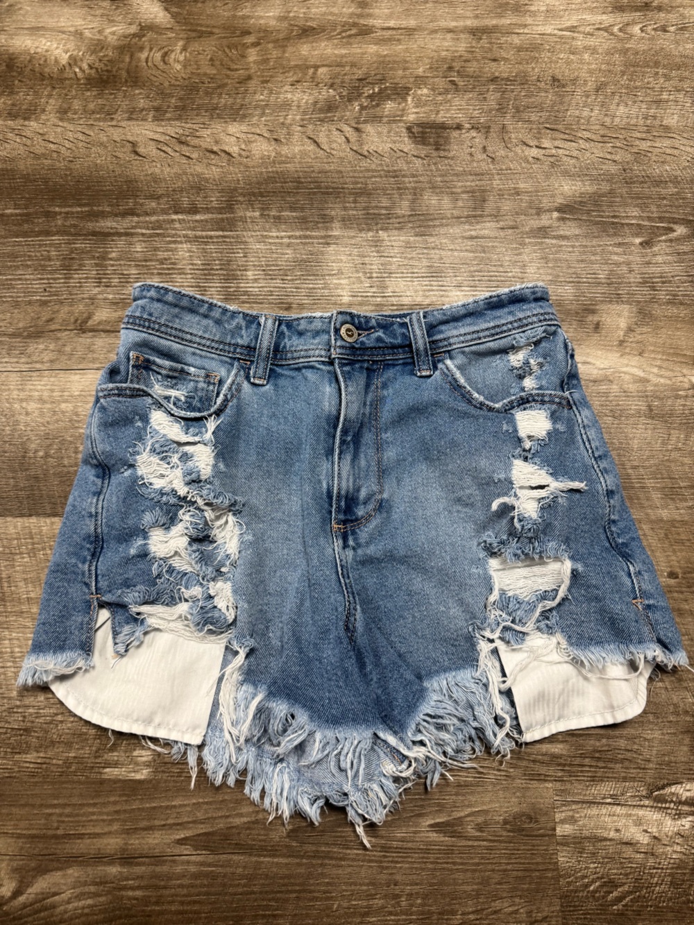 Hollister Curvy High Rise Vintage Short 4” Jean Shorts Size 7/28
